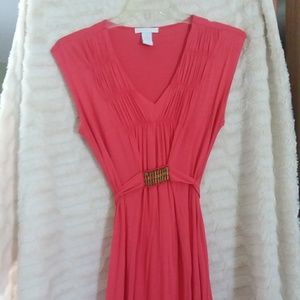 Coral swing dress